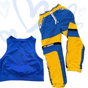Bundle of SABO/Ft. Louisa sweatpants (L) and Alphalete crop tank (M)